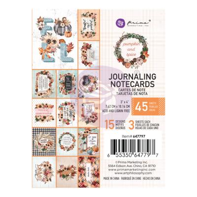 Prima Marketing Pumpkin & Spice - Journaling Cards